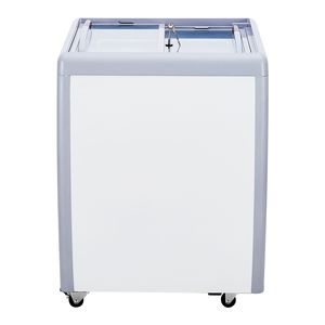 Vetrina refrigerata commerciale da 5,6 piedi cubi per gelato, con 2 vetrine espositive per gelato e congelatore verticale mobile con piano in vetro per uso ristorazione - Product Image 1