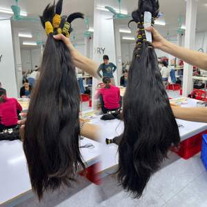 Top 1 Proveedor de cabello de Vietnam Doble dibujado 100g Paquetes de cabello de un donante 30 "Hasta extensiones de cabello vietnamita crudo de alta calidad - Product Image 5