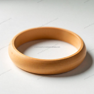 Bracelet en bois artisanal de qualité supérieure, écologique, pour femmes, élégant, léger, bijoux de mode, cadeau personnalisable, fabriqué en Inde - Product Image 2