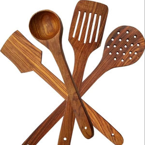 Accesorios de Cocina Ecológicos, Cucharas de Madera para Mezclar y Cocinar, Cucharas Japonesas de Madera con Mango Largo para Servir Sopa, al por Mayor - Product Image 1