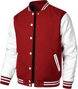 <b>Smart</b> Men Varsity <b>Jacket</b> for men with button front and rib hem created for a balanced mix of warmth and casual appearance - Product Image 4