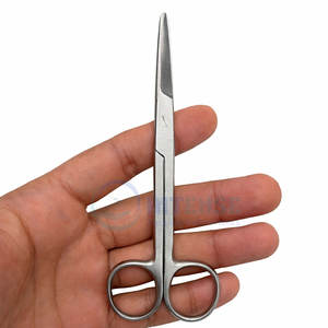 Tijeras Quirúrgicas de Punta Roma de Un Solo Uso, Hechas de Acero Inoxidable de Alta Calidad, Instrumento de Corte Médico Desechable y Estéril - Product Image 2