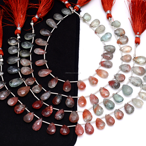 Perles de pierres précieuses naturelles de qualité supérieure, faites à la main, en pierre de soleil d'Oregon, facettées en forme de cœur, pour la fabrication de bijoux, bracelets, colliers, boucles d'oreilles - Product Image 2