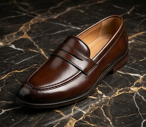 Asken Atelier Mocassins Penny pour Hommes en Cuir Synthétique Premium, Chaussures Habillées Antidérapantes à Enfiler, Élégantes, Classiques, Formelles, pour le Bureau - Product Image 1