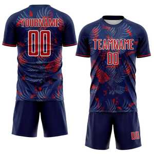 Uniforme de Fútbol Profesional Personalizado, Transpirable, de Secado Rápido, Material de Poliéster, Diseño Sublimado, Camiseta y Pantalones Cortos de Fútbol - Product Image 3