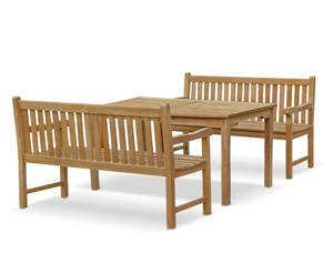 Modern Waterproof <b>Table</b> <b>and</b> <b>Bench</b> Picnic Set Outdoor Dining <b>Garden</b> Furniture - Product Image 3