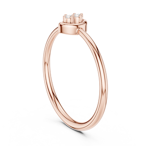 Bague de fiançailles de luxe pour femme en argent 925 plaqué rhodium, sertie de diamants de laboratoire ovales en or rose, certifiés IGI, qualité VVS - Product Image 2