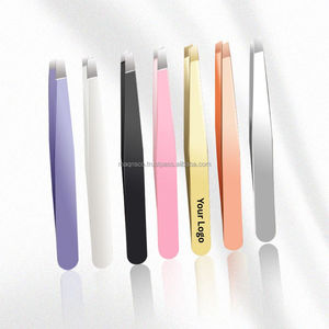 Pinzas de Cejas de Acero Inoxidable de Alta Calidad, Color Gris Mate, con Punta Fina y Precisa, Nueva Tendencia - Product Image 3