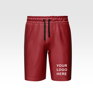 Pantalones Cortos Deportivos Rojos Personalizados para Hombre, de Secado Rápido, con Cordón en la Cintura, Impresión de Logotipo por Transferencia de Calor, Suministro al por Mayor OEM, Fabricante de Artículos Deportivos - Product Image 1