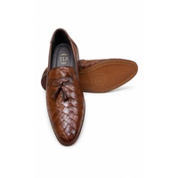 LEATHER STUDIO Herren-Slipper Premium-Qualität Handgefertigte Echtleder-Slipper Atmungsaktive Maßgefertigte Tüllleder-Schuhe mit Spitzer Zehenkappe