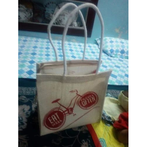 100% Jute PC Sac fourre-tout en toile écologique réutilisable avec poignée en coton Logo personnalisé pour un usage quotidien ou des cadeaux - Product Image 2