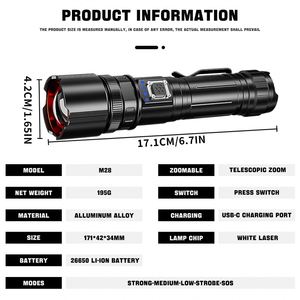 CITICITY Tactical Flashlight <b>Rechargeable</b> 1000+ Lumens <b>LED</b> with 5 Modes & Zoomable IP44 Waterproof Portable for Outdoors - Product Image 2