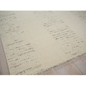 Magníficos Alfombras de Lana y Seda Entropy Ivory Hechas a Mano, de Algodón Orgánico, Diseño Abstracto Tipo Rompecabezas, para Pasillo, Sala de Estar y Hogar - Product Image 6