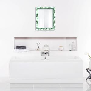 Miroir mural rond en mosaïque avec incrustations en os, style baroque moderne, très vendu, pour salle de bain, décoration intérieure et aménagement de la maison - Product Image 1