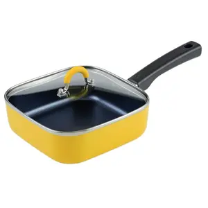 RB-1569 ToMay IH non stick square frying pan Japanese deep frying pan 18*18cm Yellow