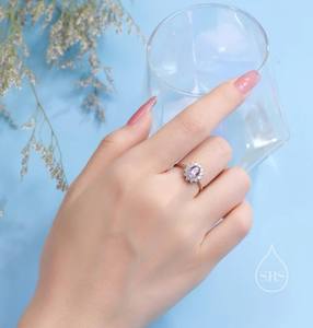 Genuine Amethyst and CZ Halo <b>Ring</b> in Sterling <b>Silver</b> Natural Amethyst Stone <b>Ring</b> <b>Stacking</b> <b>Rings</b> - Product Image 4