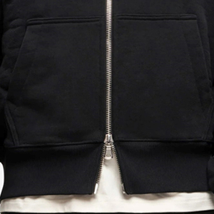 Men's Oversized <b>Black</b> <b>Zip</b> <b>up</b> <b>Hoodie</b> Heat Transfer Fleece Pullover Streetwear 100% Cotton Windproof Eco-Friendly - Product Image 3