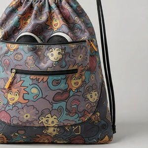 Sac à dos pliable en polyester imperméable avec cordon de serrage pour la salle de sport et le fitness, grande capacité - Product Image 5