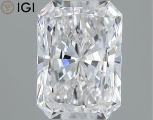 Anillo con Colgante de Diamante Cultivado en Laboratorio CVD de Corte Radiante de 1.00 CT, Color E, Claridad VVS2, Certificado IGI, Joyería Fina - Product Image 1