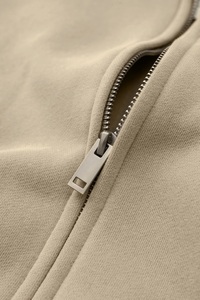 Sweat-shirt à capuche zippé surdimensionné de haute qualité, 400 g/m², avec logo personnalisé, fermeture éclair intégrale, unisexe, streetwear. - Product Image 6