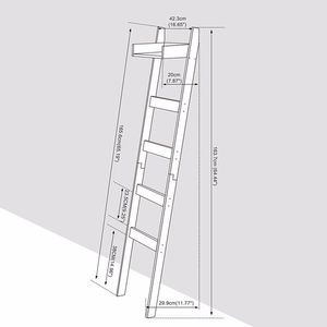Scaffale a 5 livelli in bambù per coperte, porta asciugamani decorativo da bagno, porta coperte e sciarpe con spazio per riporre coperte e asciugamani - Product Image 3