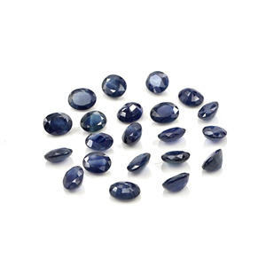 Saphirs bleus naturels non traités, ovales calibrés 3x4mm, pierres précieuses de saphir bleu naturel facettées pour la création de bijoux - Product Image 3