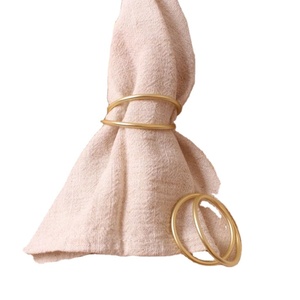 <b>Table</b> Ware Metal Golden Napkin Ring <b>High</b> Quality Home Decor <b>Kitchen</b> Ware Best Selling Napkin Ring Holder - Product Image 1