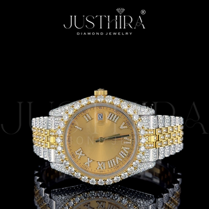 Reloj de Diamantes Moissanite de Moda Más Vendido para Parejas, Conjunto de Relojes de Pulsera de Lujo con Piedras Brillantes Disponible para la Venta - Product Image 2