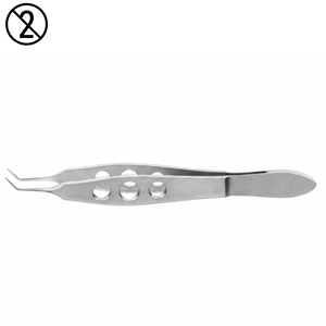 Pinzas de Sutura Desechables de un Solo Uso, Anguladas, de Titanio, Instrumento Quirúrgico Oftálmico, Pinzas Micro de Precisión para Sutura Fina - Product Image 3
