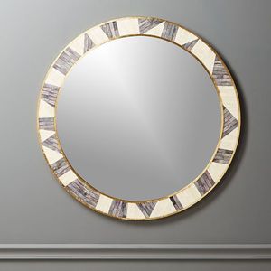 Decorative Bone Inlay Resin Mirror Frame With Detailed Handwork Suitable For Upscale Bedroom And Hallway Interiors - Product Image 3