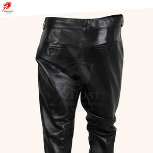 Durable <b>Men</b> Leather Pants Classic Fit Comfortable Soft Leather Material Suitable For <b>Any</b> Occasion - Product Image 4