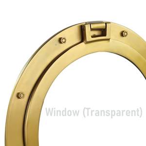 กรอบหน้าต่างทรงกลมอลูมิเนียมสีบรอนซ์โบราณสำหรับตกแต่งผนังสไตล์เรือเดินสมุทร - Product Image 3