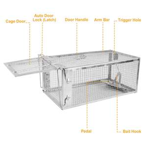 Humane Live Roent Trap Cage Mouse Control Bait Catch para control de plagas Trampa para ratas - Product Image 2