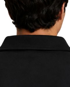 Sweat-shirt à col zippé oversize noir pour homme, en molleton à manches longues, style streetwear décontracté, en coton épais personnalisé - Product Image 5