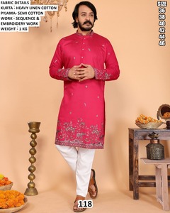 Noor pink Embroidered <b>Kurta</b> - Product Image 1