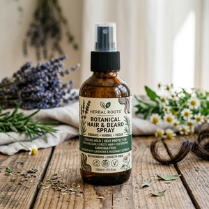 Spray Fijador Vegano Orgánico a Base de Hierbas para Cabello y Barba, Fijación Fuerte, Protección Contra el Calor, Moldea Cabello Rizado/Encrespado, Texturizador, Sin Amoníaco - Product Image 2