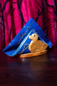 Wooden Napkin Holder Multipurpose Wooden Tissue and Napkin Rack Compact Tabletop Organizer for Dining Room <b>Office</b> <b>Desk</b> - Product Image 5
