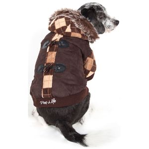 Designer Patterned Suede <b>Argyle</b> <b>Sweater</b> Pet Jacket Premium Pet Clothes - Product Image 2