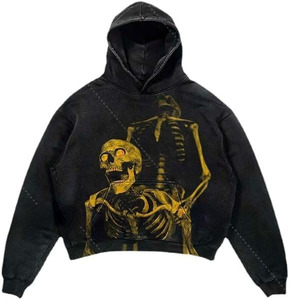 Sudadera con Capucha Gráfica de Felpa Ecológica de Mezcla de Algodón Premium, Unisex, de Moda, con Capucha, de Gran Gramaje 370g, Oversize - Product Image 3