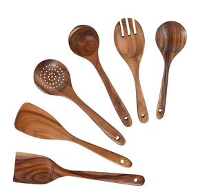 ชุดช้อนทำอาหารไม้เกรดอาหาร 3 ชิ้น พร้อมช้อนซุป ขนาดต่างๆ ใช้กับเครื่องล้างจานได้และทำความสะอาดง่าย - Product Image 6