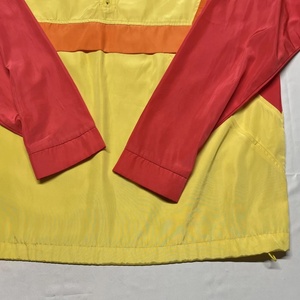 เสื้อแจ็คเก็ตวินด์เบรกเกอร์ไนลอนสำหรับผู้ชาย สีแดง ส้ม เหลือง ผ้าริปสต็อปกันน้ำ สำหรับเดินป่า ซิปครึ่งตัว กันลม มีฮู้ด - Product Image 6