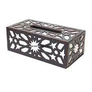 Boîte de rangement pour mouchoirs en tissu métallique doré, forme carrée, pour salle de bain et chambre, aspect brillant, durable, portable - Product Image 4