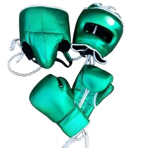 Conjunto de Boxeo de Cuero Vacuno Personalizado con Logotipo OEM, Guantes, Pantalones Cortos y Protector de Cabeza, Precio de Fábrica al por Mayor - Product Image 6