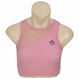 ออกแบบมาเพื่อความสบายยกทรงกีฬาผ้าสแปนเด็กซ์/ ไนลอนที่ออกแบบมาให้เพรียวบางให้การสนับสนุนเหมาะสำหรับผู้หญิงที่ใช้งานที่กำลังมองหาสไตล์คู่กับกางเกงโยคะเอวยางยืดได้อย่างสมบูรณ์แบบ - Product Image 4