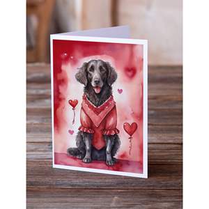 A7แปลกๆขนาด5x7การ์ดเปล่าตัวม้วนเคลือบรูปตัวรีทรีฟเวอร์ธีม 'วาเลนไทน์ของฉันแพ็ค8ใบพร้อมซองจดหมาย - Product Image 2