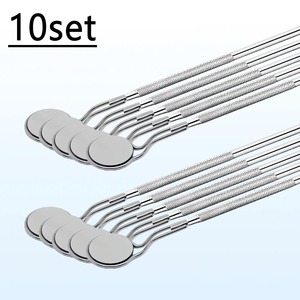 BAFA 5 ou 10 pièces Miroir buccal dentaire ergonomique, anti-buée, revêtement rhodium, double face, réutilisable, pour examen oral - Product Image 2