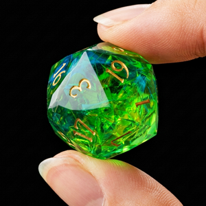 Dés à jouer polyédriques en résine bleue vif, 23 mm, avec chiffres argentés, pour D&D, jeux de rôle de table, cadeaux - Product Image 6