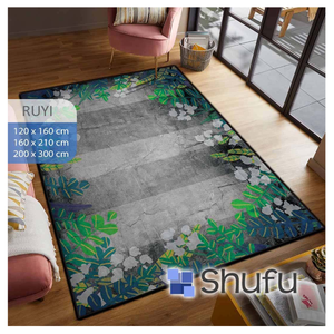 Alfombra de Poliéster de Alta Densidad con Patrón Abstracto, Fabricada a Máquina, Antialérgica, Antideslizante, Fácil de Limpiar, Duradera y Segura para Niños - Product Image 6