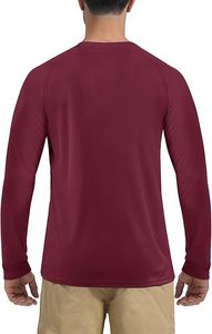 Chemises de protection solaire pour hommes, couleur unie, UV SPF UPF 50+, manches longues, anti-éruptions cutanées, imperméables, coupe-vent, respirantes, t-shirt de pêche - Product Image 2