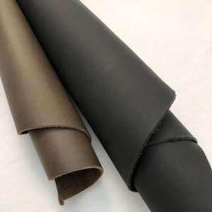 Feuilles de cuir de buffle véritable en gros – Fournitures en vrac de cuir véritable fini, couleur noire, grain de cuir pur, utilisations multiples - Product Image 6